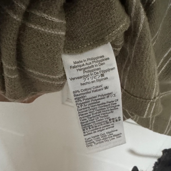 Madewell Stylish Olive Striped Men's Shirt- Large - Picture 5 of 6